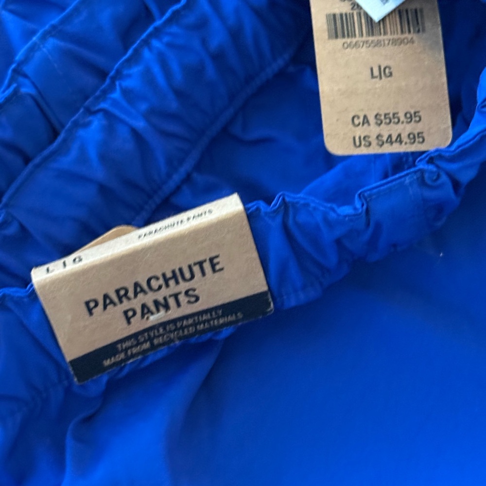 Victorias Secret Pink parachute pants in royal blue
